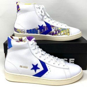 Converse Men's 170535C Pro Leather Hi Peace Love Basketball Shoes White Sneakers